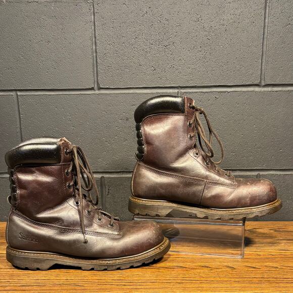 SAMCO Freezewear Brown Leather Steel Toe Work Hunting Boots Men’s 11 - Picture 2 of 8